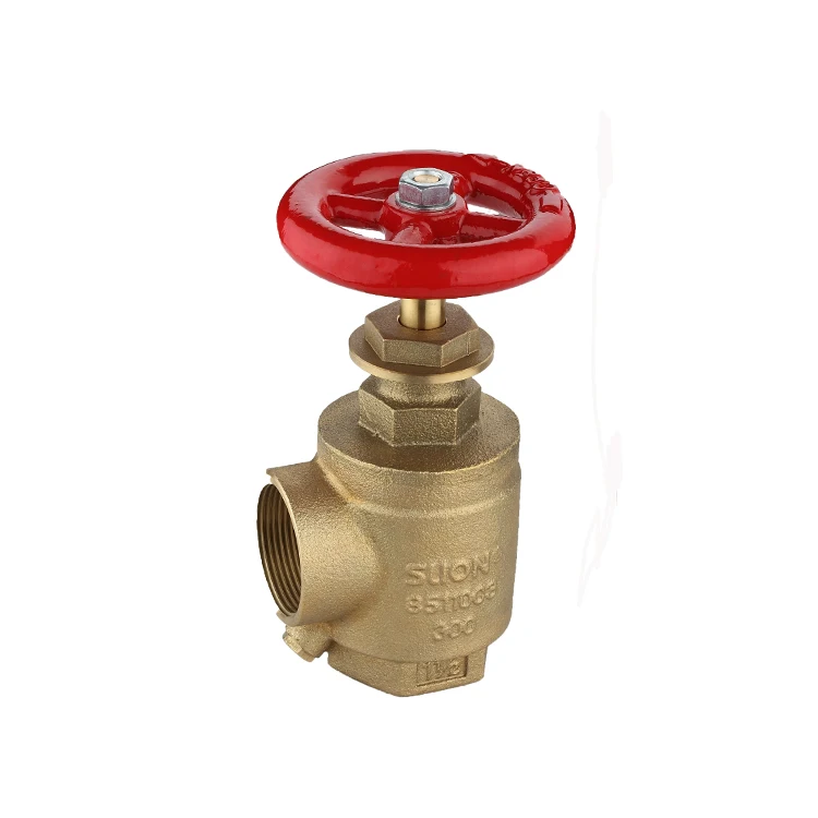 Brass Fire Fighting Pipes Fire Protection System Fire Sprinkler System Brass Angle Hose Valve with red painted FM UL Certificate