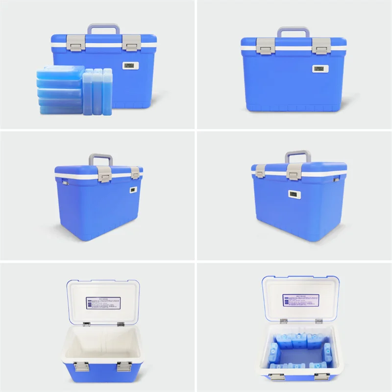 Phefon vaccine transport cooler with thermometer insulated ice chest box