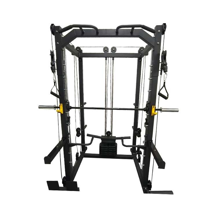 Gym Cable Crossover Power Rack Commercial Fitness Squat Rack Lat Pulldown Smith Machine Gym Equipment