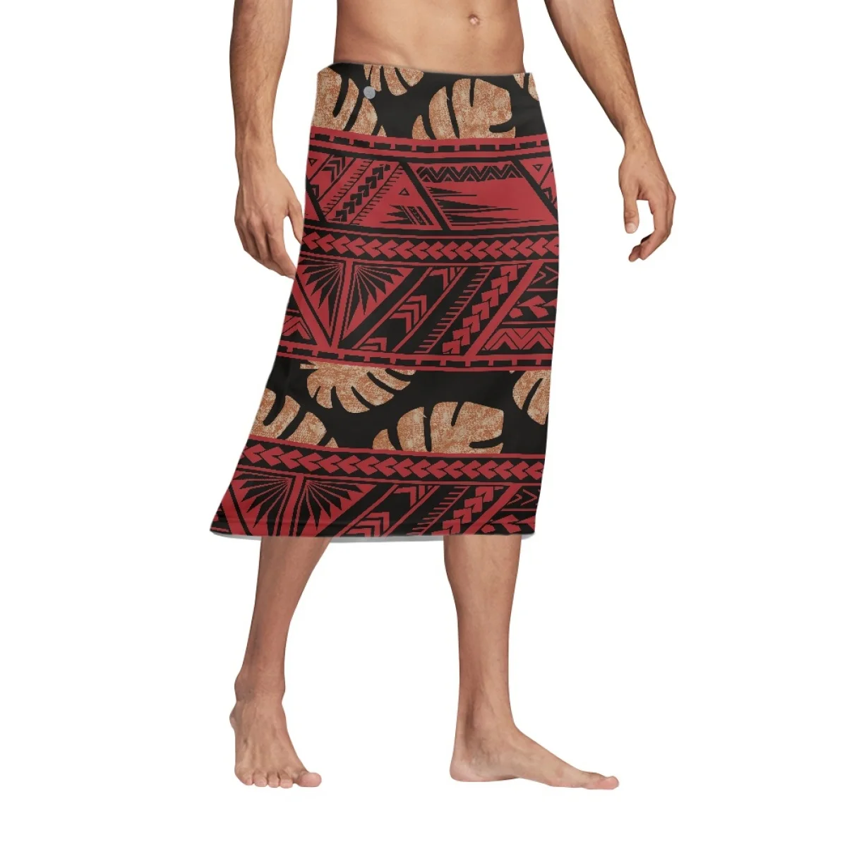 Samoa Island Tribe Ie Faitaga Polynesian Tattoo Print Men Clothes Lavalava Drop Shipping Man Polynesia Sulu Accept Custom Sarong