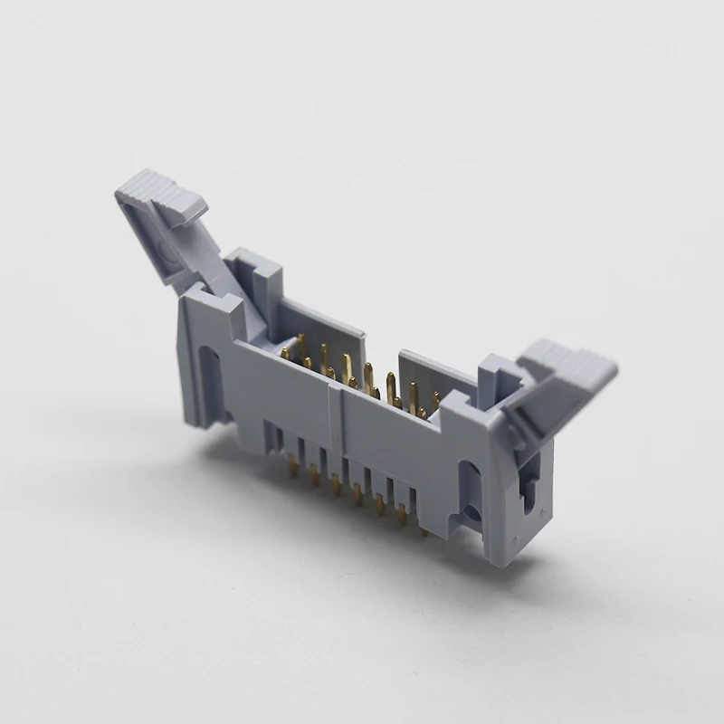 straight 2.54mm spacing height 27.5mm shrouded Ejector header for PCB board latched bo 2.54mm pitch ejector header connector