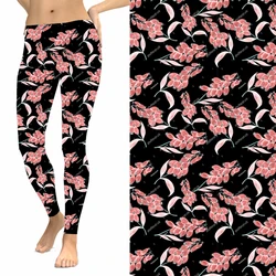 Elastic Style Women Stretchy Slim Skinny Flower Printed Buttery Soft Leggings