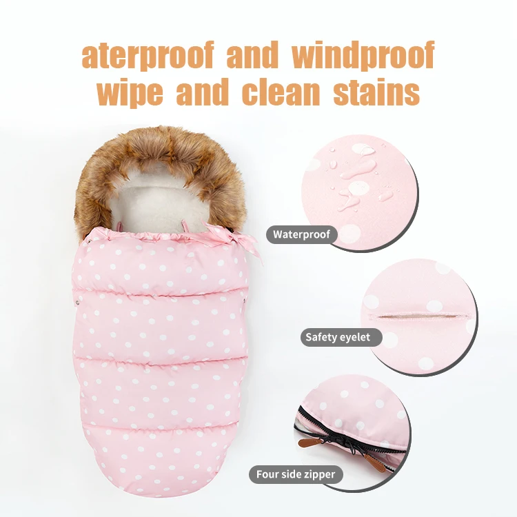 High Quality hot sale wholesale Pram baby footmuff stroller sleeping bag winter buggy footmuff for stroller or car seat