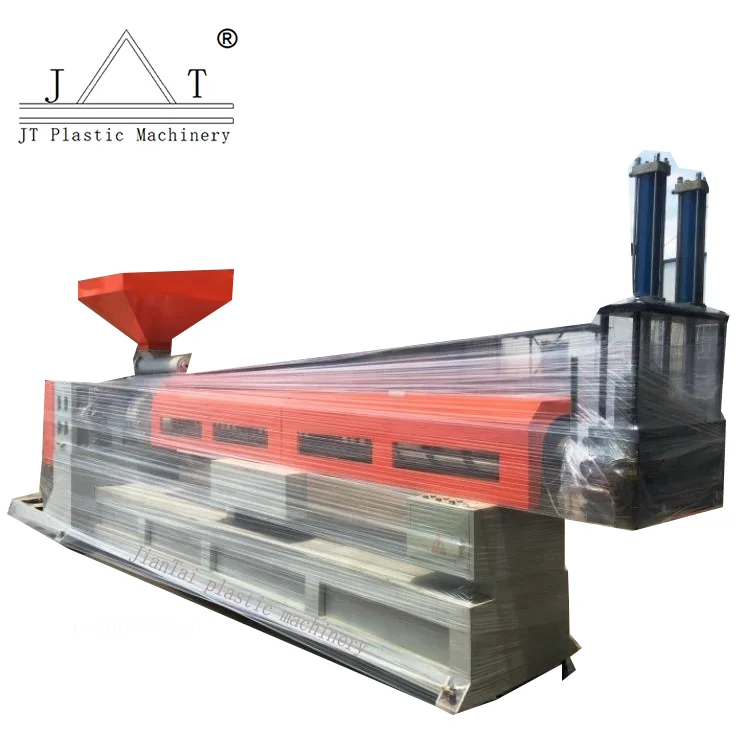 Automatic 150 Single screw double stages plastic granulator machine, process scrap woven bags, PE films, PP, LDPE scraps, etc