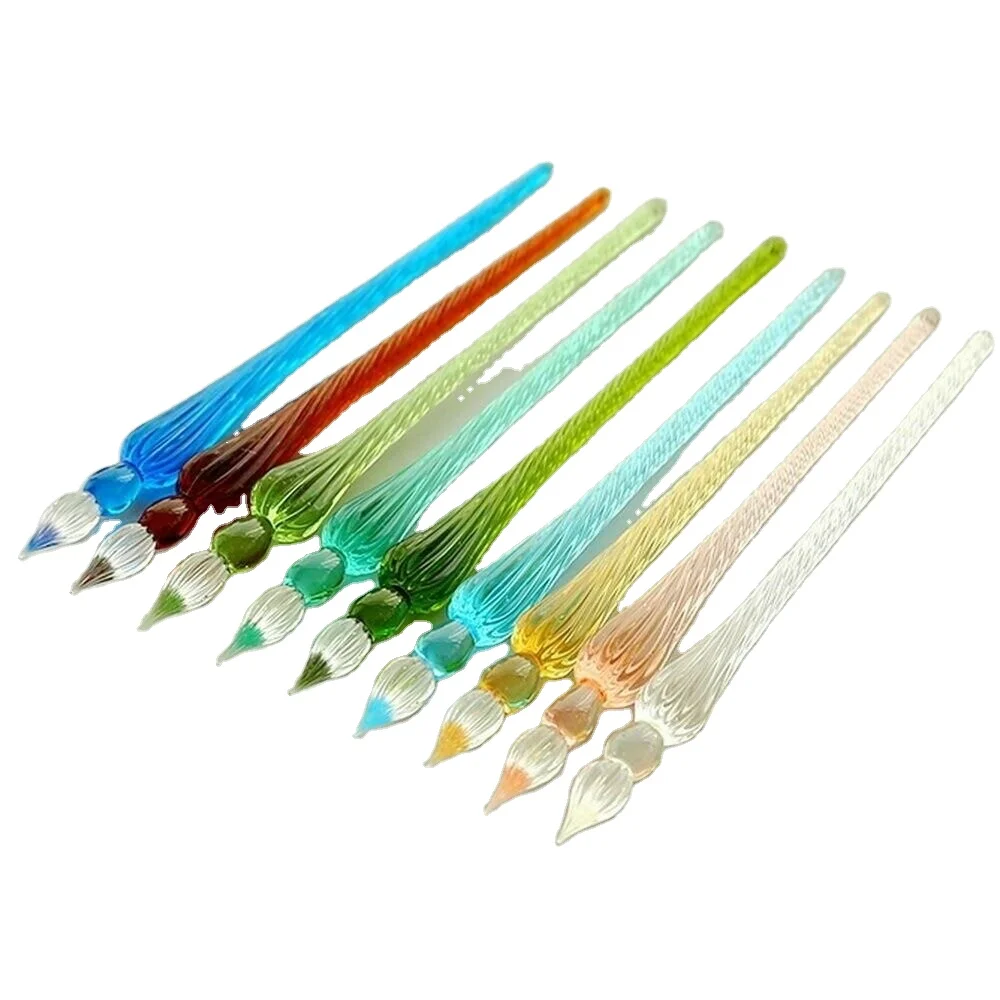 
Dichroic Starry Sky Glass Dip Calligraphy Writing Murano Dip Ink Pen W2955 