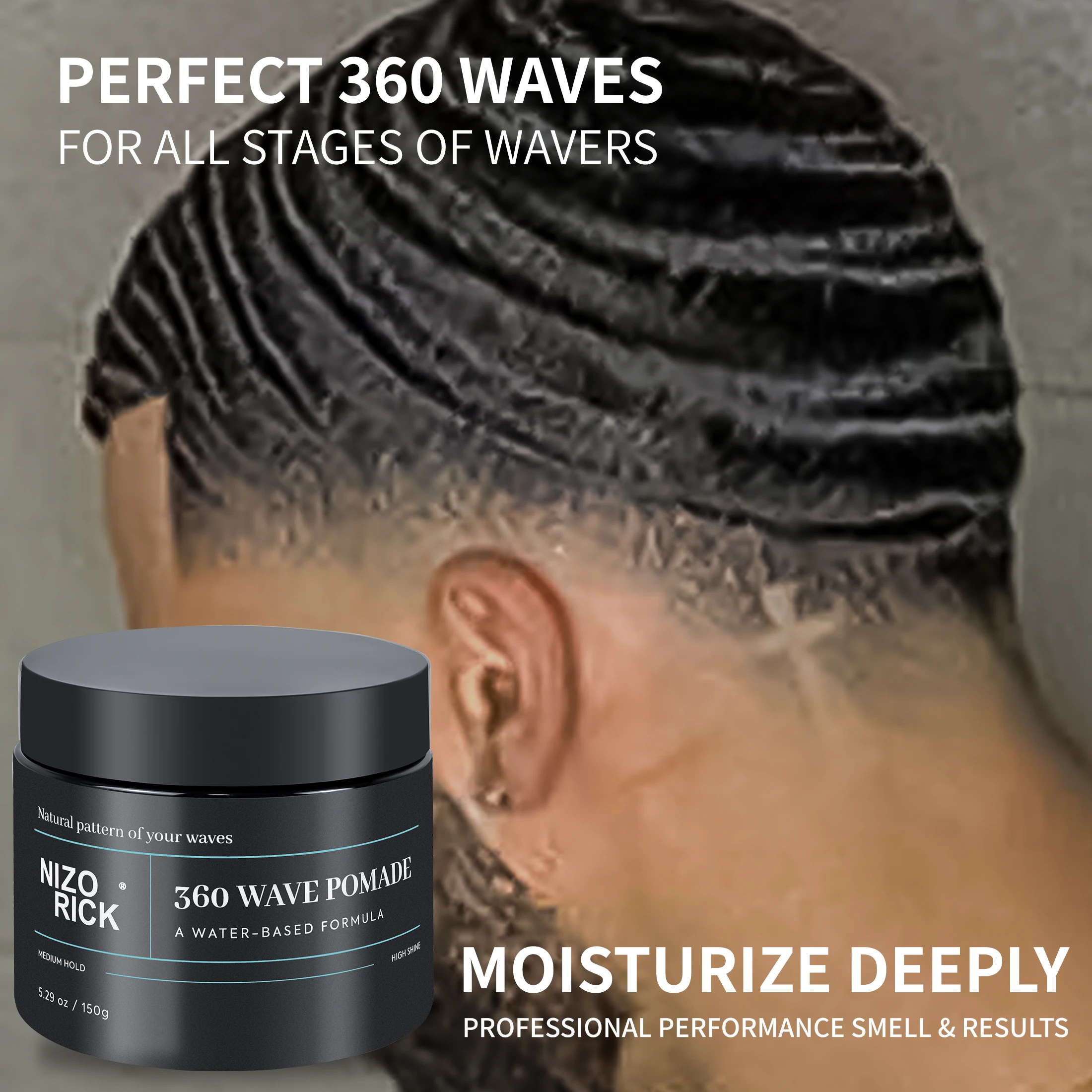 Hair Wave Pomade 360 Long Lasting Stylign Extra Firm Hold 360 Wave Pomade Hair Wax Private Label Custom For Men