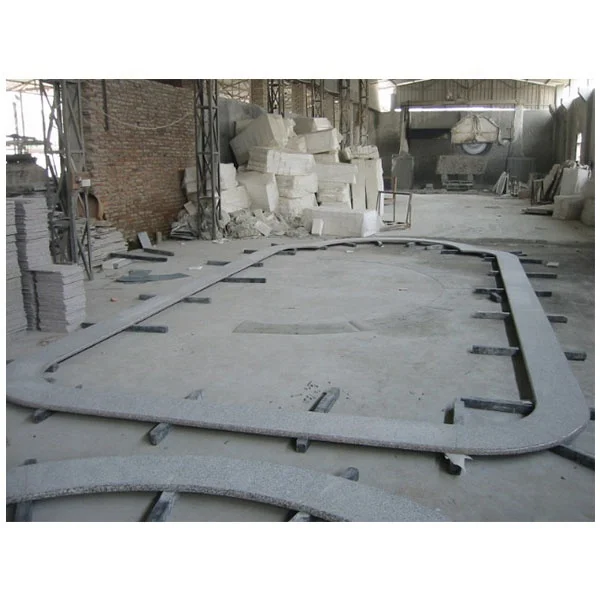 Hot sell custom design natural grey granite stone swimming pool edge tiles