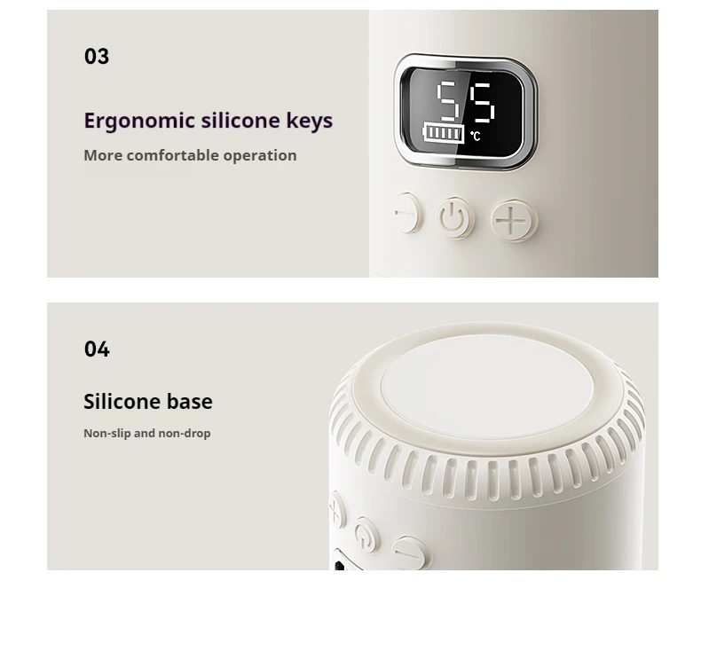 Good Sell Custom Logo Digital Baby Milk Warmer Bottle With USB Charge Baby Feeding Product Supplier