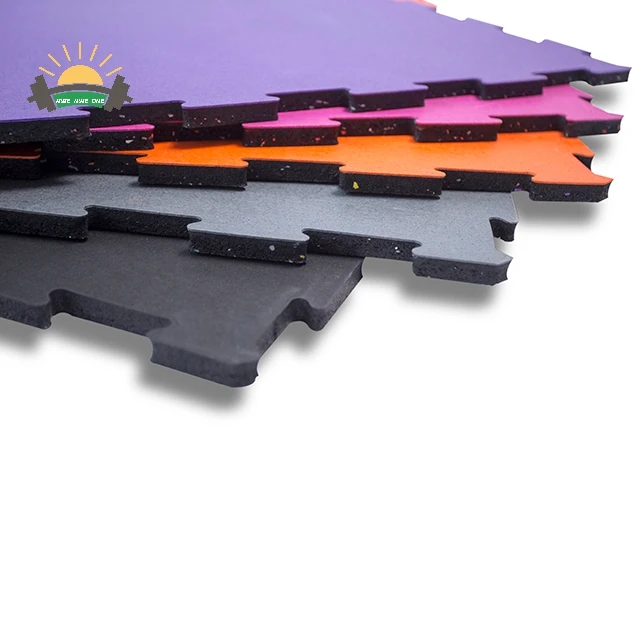 Puzzle type rubber mat gym fitness high density interlock gym mat
