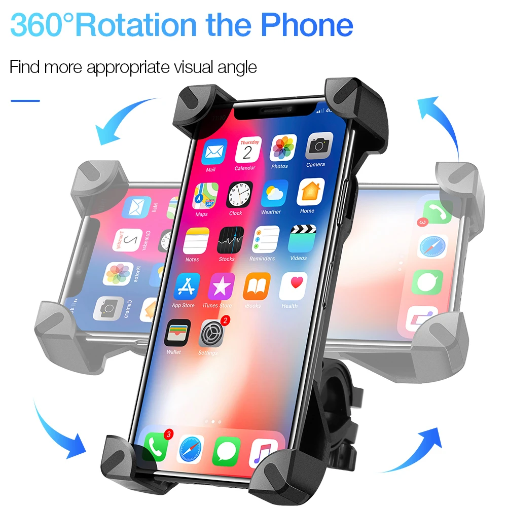 Держатель для телефона RAXFLY iPhone Samsung мотоциклетный держатель мобильного велосипедный зажим на руль подставка кронштейн