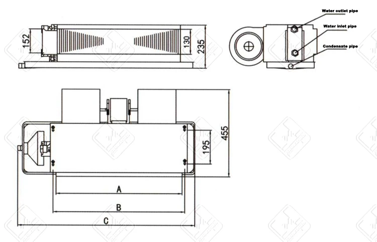 Carrier Wall Mounted Air Conditioner Fancoil Fan Coil Unit Slim Slim Fan Coil Unit