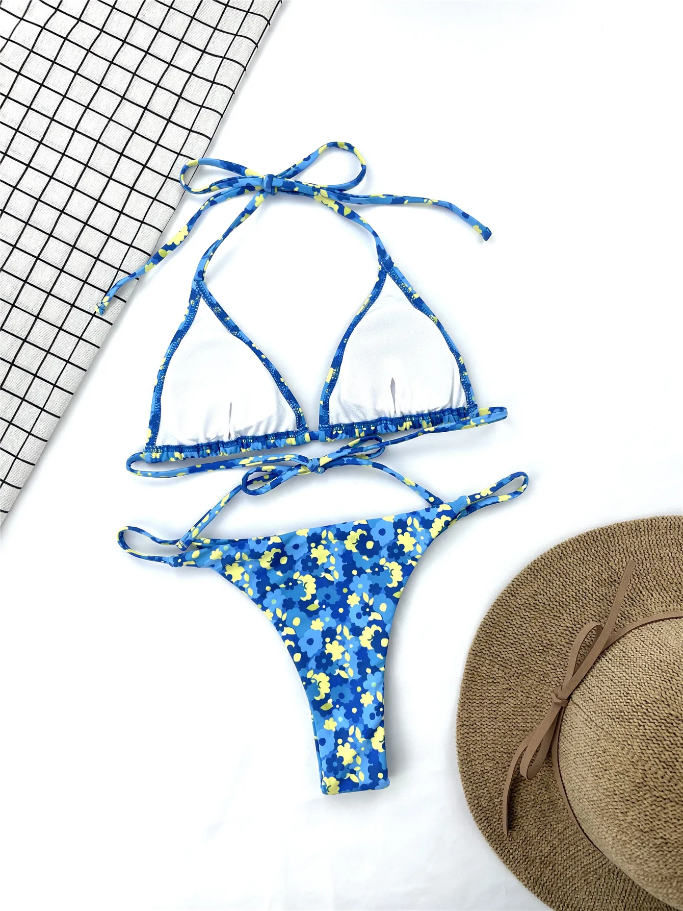 2024 Digital Print Breathable High Stretch Sexy Ladies Summer Swimwear Beachwear Custom Design 3-Piece Bikini and Shorts