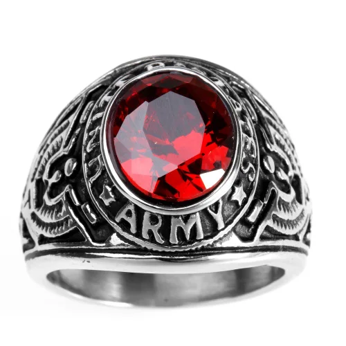 Fashion personalized jewelry us army mens rings stainless steel vintage eagle marine corps ring for american soldier