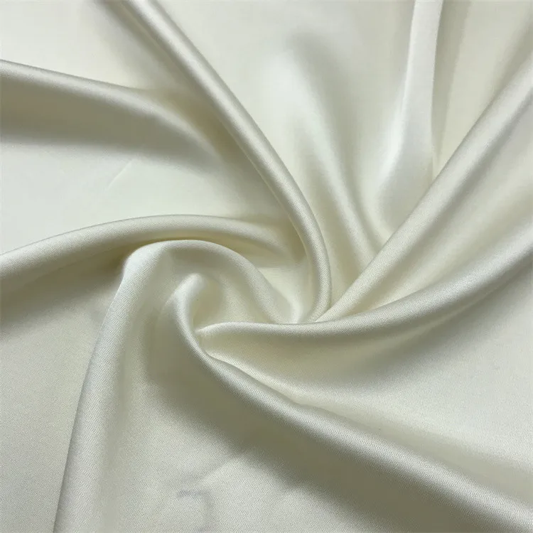 Custom color silk imitation 96 polyester 4 spandex luster pajama fabric high quality stretch satin polyester fabric shiny