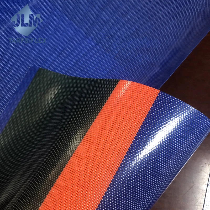 Heavy duty waterproof 550gsm pvc tarpaulin fire resistant tear resistance pvc fabric for lumber tarp