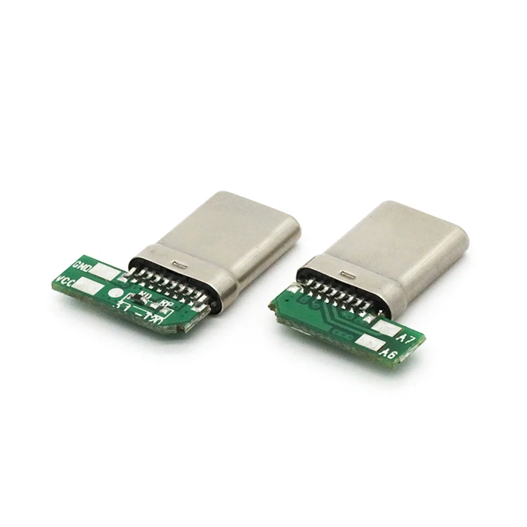 High quality 16P USB Type C Male with PCB Right Angle