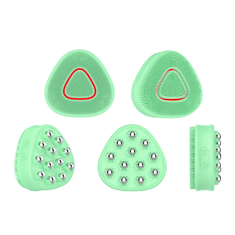 Wholesale Electric Soft Silicone Face Cleansing Brush Facial Pore Cleanser Cleaner Brush Black Silicone Face Scrubber For Men