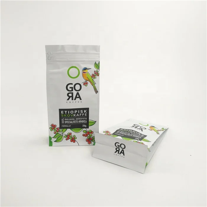 High Quality Food Packaging Zipper Aluminum Foil Pouch Bag Square Bottom Plastic Bag