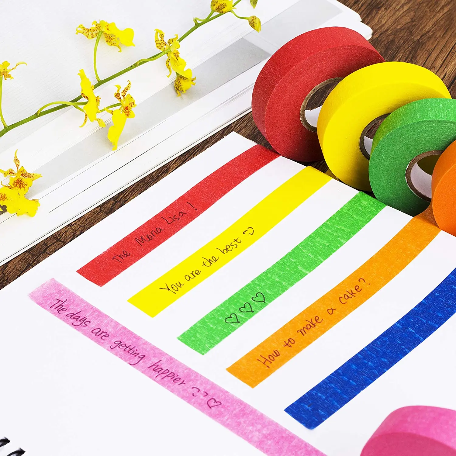 Highly Sticky Crepe Painting Masking Paper Adhesive Tape Kraft Paper Acrylic Waterproof Tape without Printing