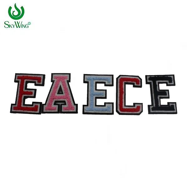 Embroidered letter cloth paste  Computer embroidery embroidered hot adhesive tape paste Torn pants clothing badge