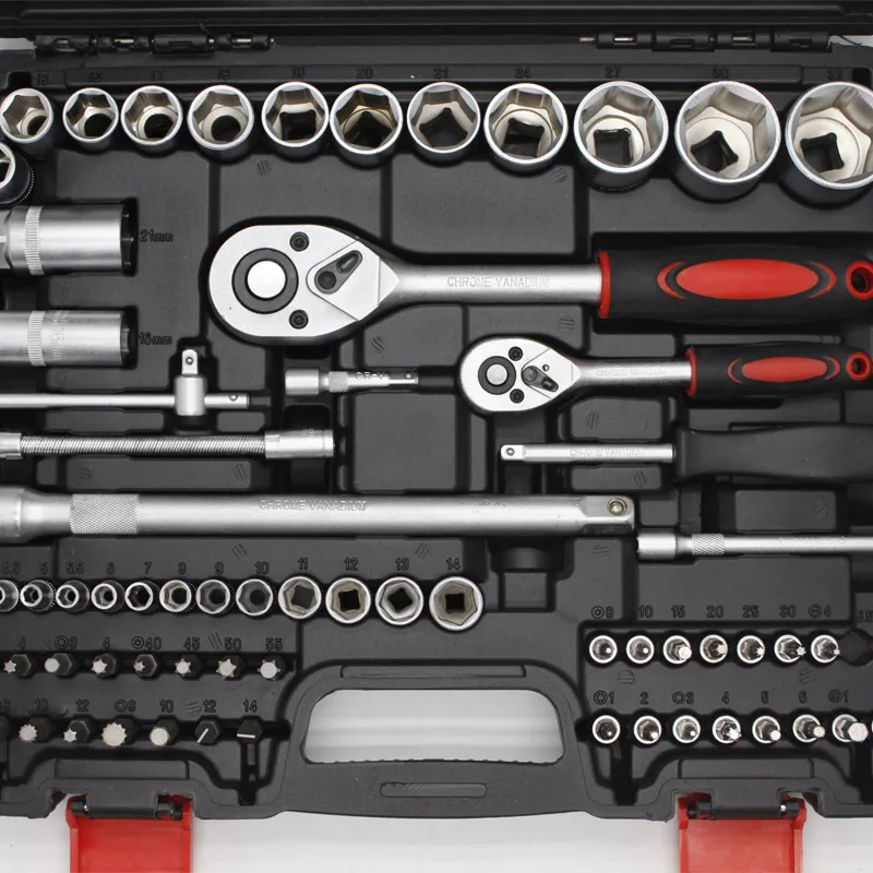 Large Vde 82pcs Tools Set Box 8-22 mm Combination Wrench Mars Flexible Extension Special Repair Tool Sets Kit