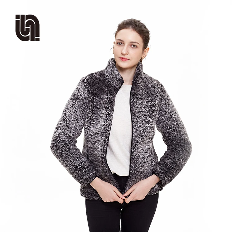 
Customized Women Lamb Wool Cropped Coat Faux Fur Winter Fleece Jacket 