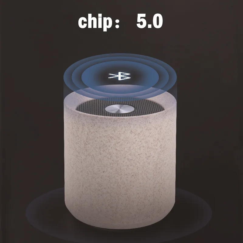 Wholesale biodegradable wheat straw high quality wireless speaker small wireless speaker portable mini table wireless speaker