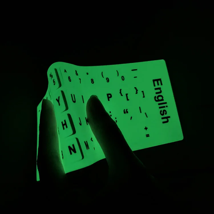 Luminous English/Japanese/Italian Keyboard Stickers For Laptop Glow in Dark