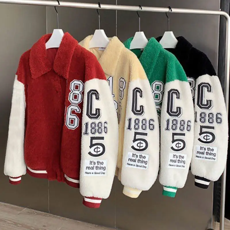 Dropshipping Mens Flecce Jacket Red Jacket Baseball Jackets Men