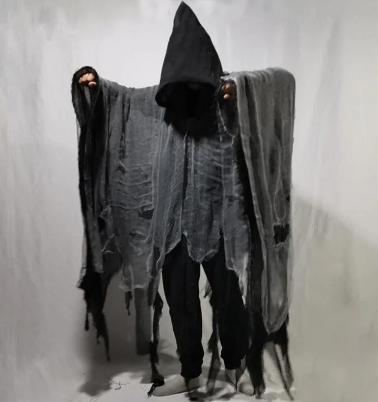Halloween Horror Cosplay Cloak Adult Hooded Zombie Capes Gothic Medieval Cosplay Costume Vampires Grim Skeleton Ghost Cosplay