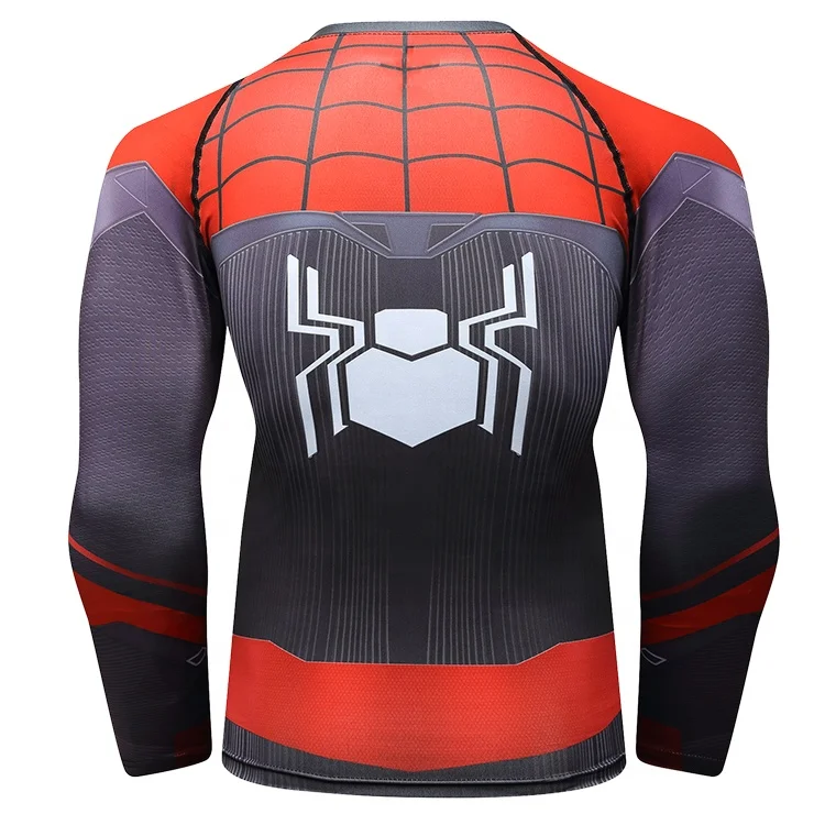 Spiderman costume adult shirts for men long sleeve compression shirt men t shirt long sleeve