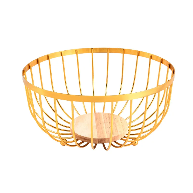 Fruit basket Iron fruit tray living room home coffee table snack tray storage basket light luxury wind storage basket