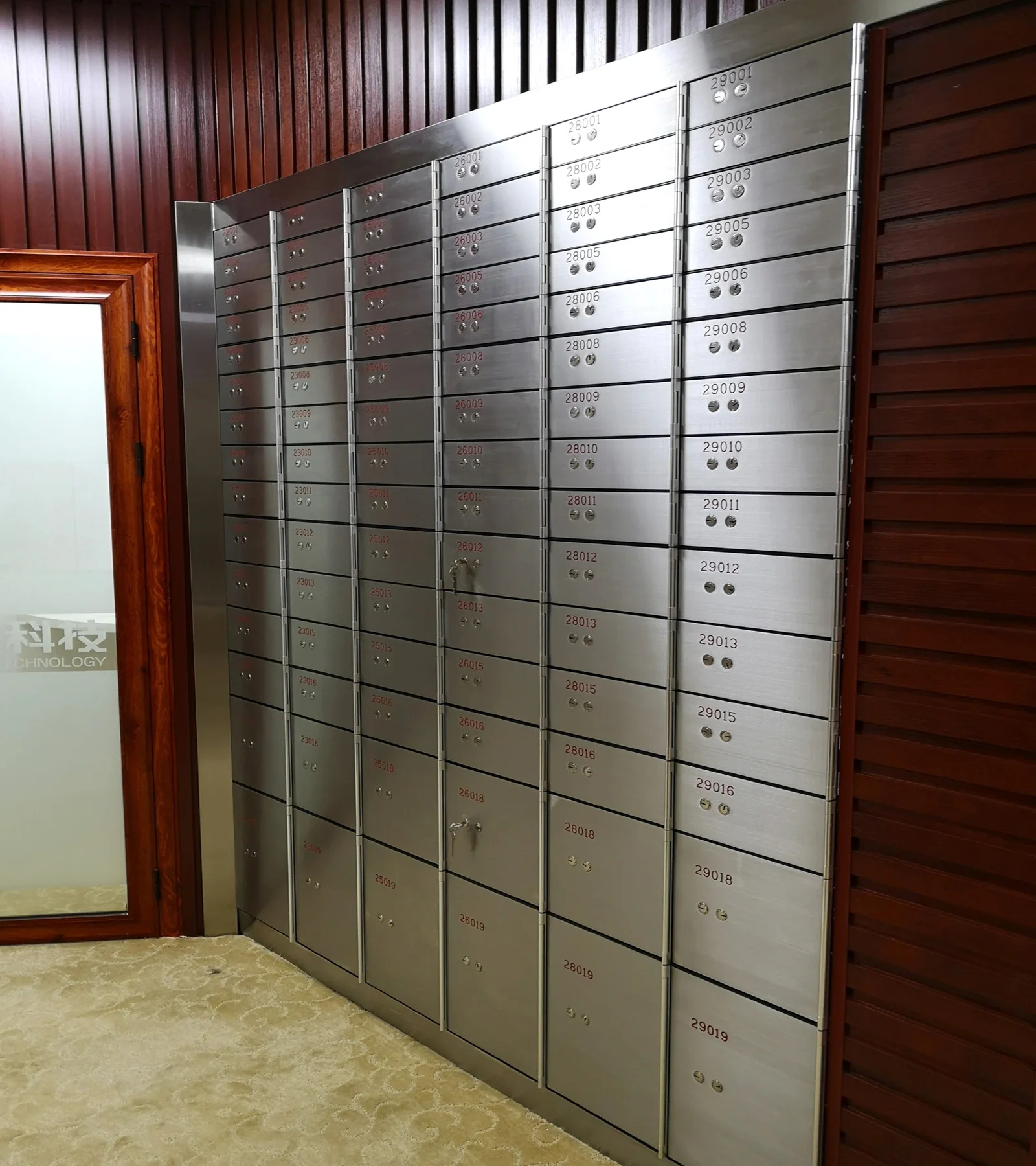 Commercial safe deposit box, stainless steel bank safe box vault  safe deposit locker