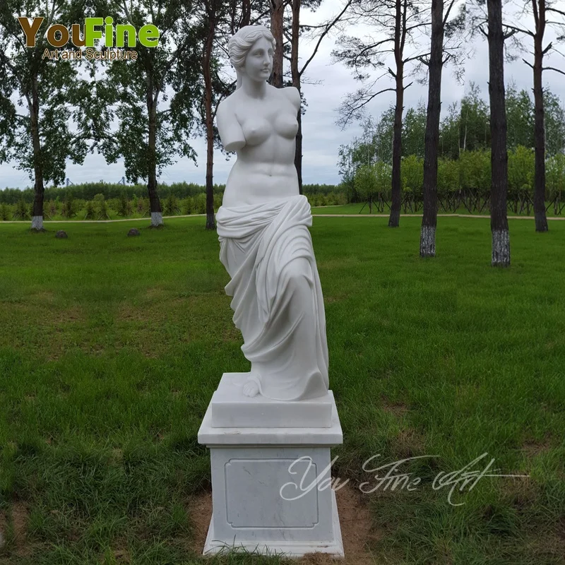 Life Size White Marble Veiling Woman Statue for Decoration