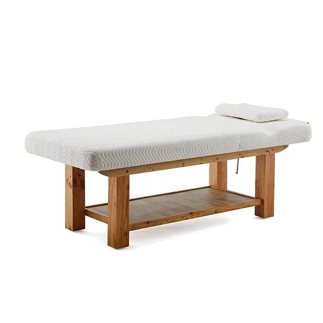 high quality Multi functional solid wood automatic moxibustion salon massage bed physiotherapy bed