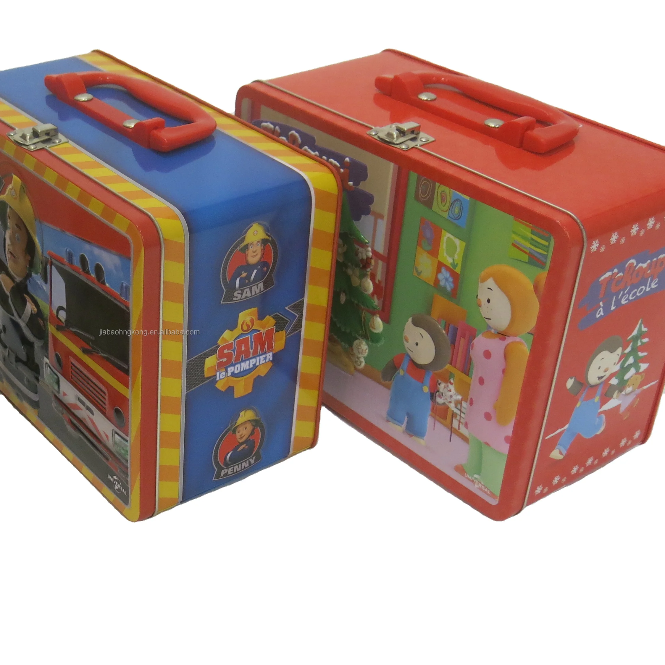 2021 Factory Wholesale  locker and handler attached Custom metal sweet gift tin Lunch Box tin