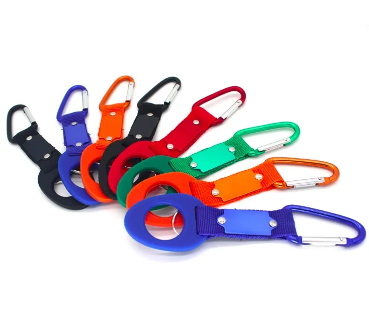 Hot Sale Aluminum Carabiner Clip OutDoor Rock Climbing Fastening Hook Hiking Mountaineering Carabiner With Water Bottle Holder