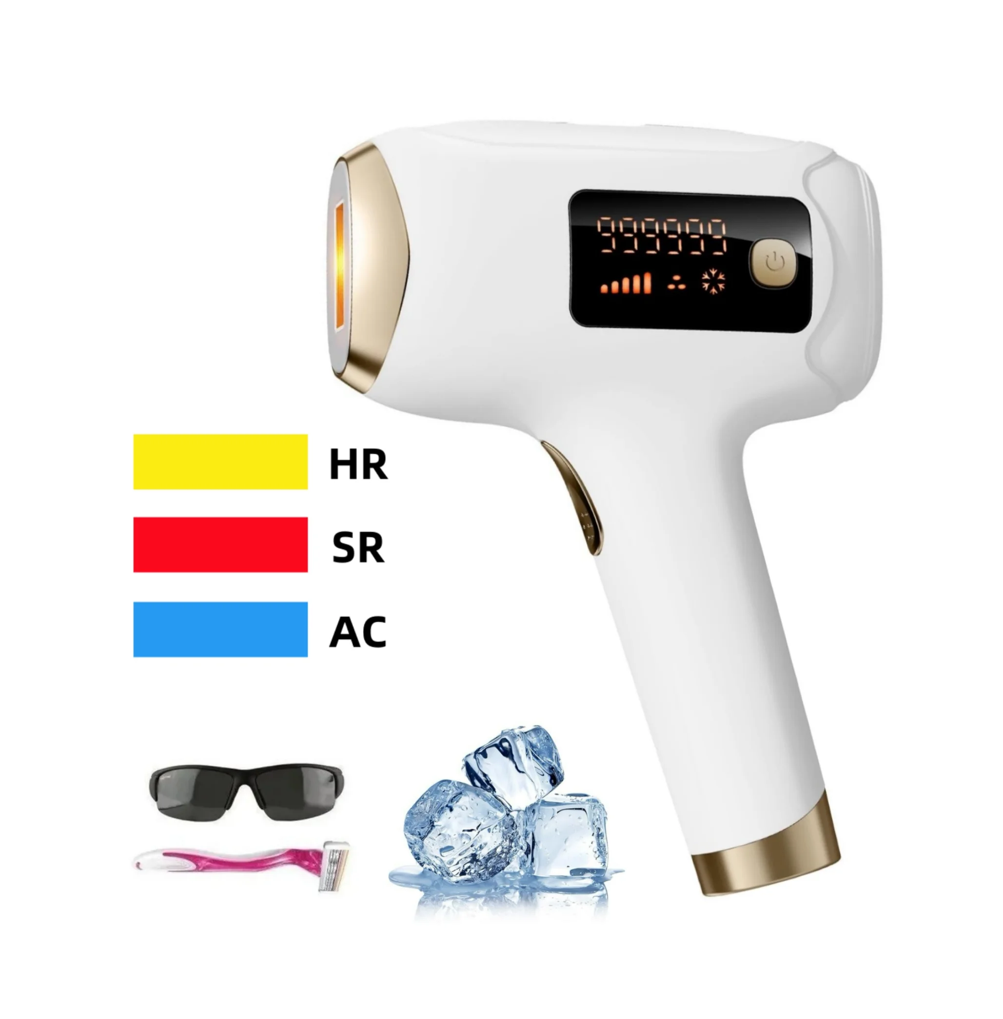 Портативный профессиональный лазерный эпилятор для лица и тела