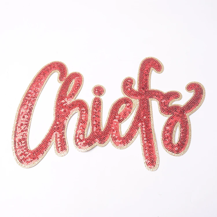 Hot selling heat press OEM ODM cute mascot patch fox doll custom iron on dragons tiger word mascot sequin patches for sweatshirt