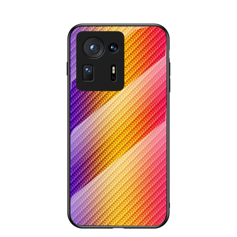 Gradient Color Tempered Glass Case For Xiaomi Mi Mix 4 10S 11 Pro Play NOTE 10 Lite Mix 2S 2 Max 3 F1 TPU PC Phone Skin Cover