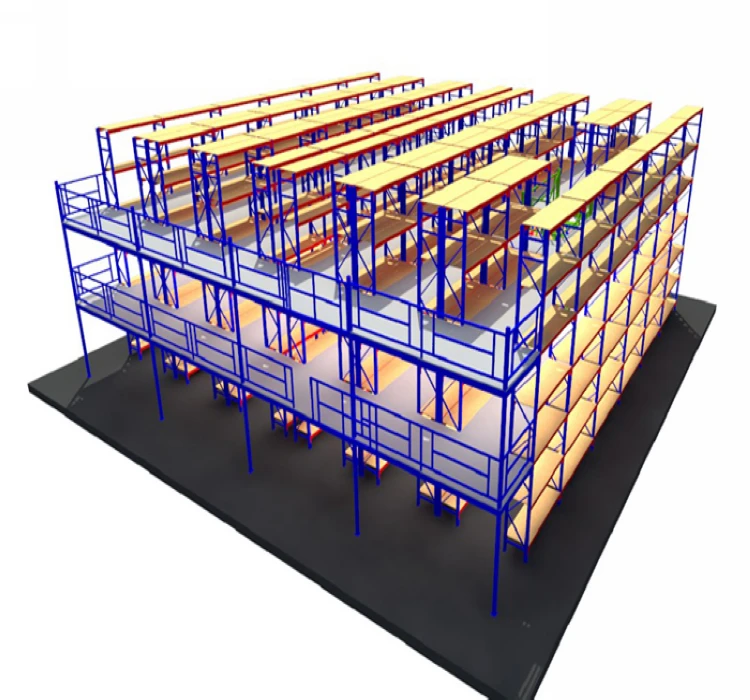 
 Заводская, сделанная на заказ, длинная, Складская, мезонинговая, стальная, мезонинговая стеллажная система  