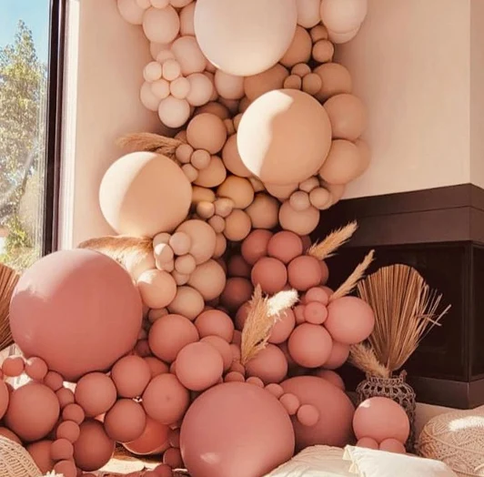 140 pcs Rose Apricot Latex Balloon Garland Wedding Party Suppliers Garland Arch Kit Bridal Shower Birthday Party Decorations