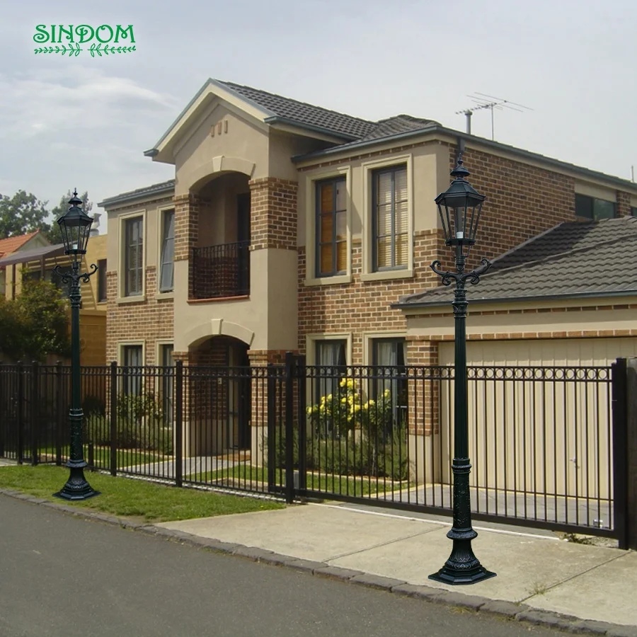 European Antique Street Light Pole Landscape Garden Post Lamp