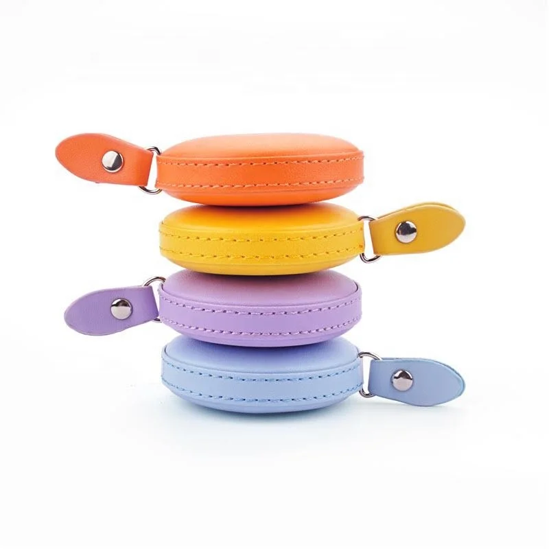Wintape Sewing Tape Measure Leather Retractable Body Measuring Tape 150CM 60 Inch Tailor PU Tape Measure with Push Button Round