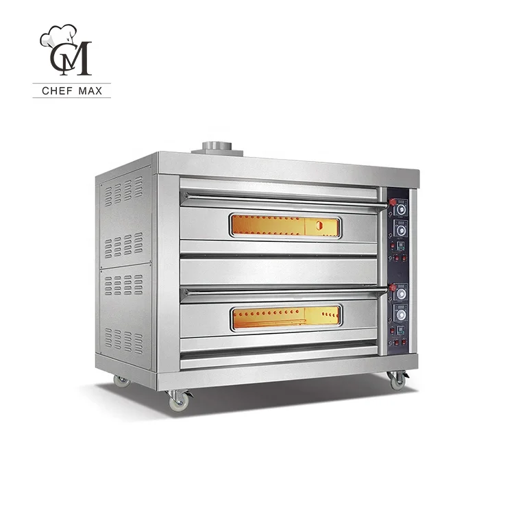
Bakery Equipment Big Capacity Automatic Control Bread Gas Baking Deck Oven 