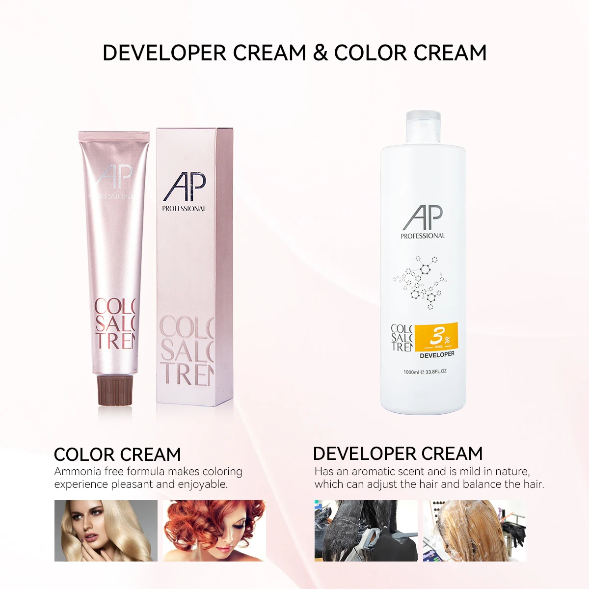 AP Private Label Salon Wholesale Professional and Permanent Ammonia Free PPD Hair Dye