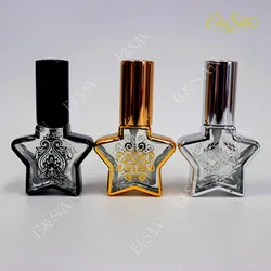 the star shape luxury 7ml mini glass spray perfume bottle in hot sale