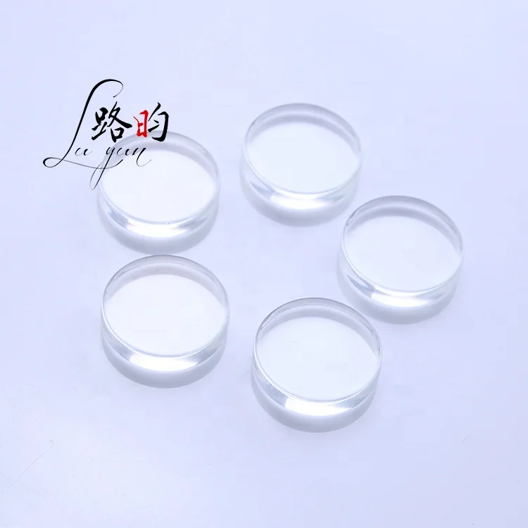 10mm 12mm 14mm 15mm 16mm 18mm 20mm 25mm Double Flat Round Clear Glass Cabochon For Photo Jewelry Making
