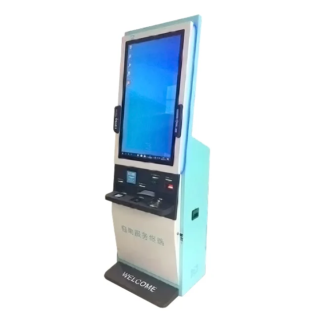 43 inch touch screen Payment kiosk for hospital Health Card dispenser kiosk A4 document printing self service terminal machine