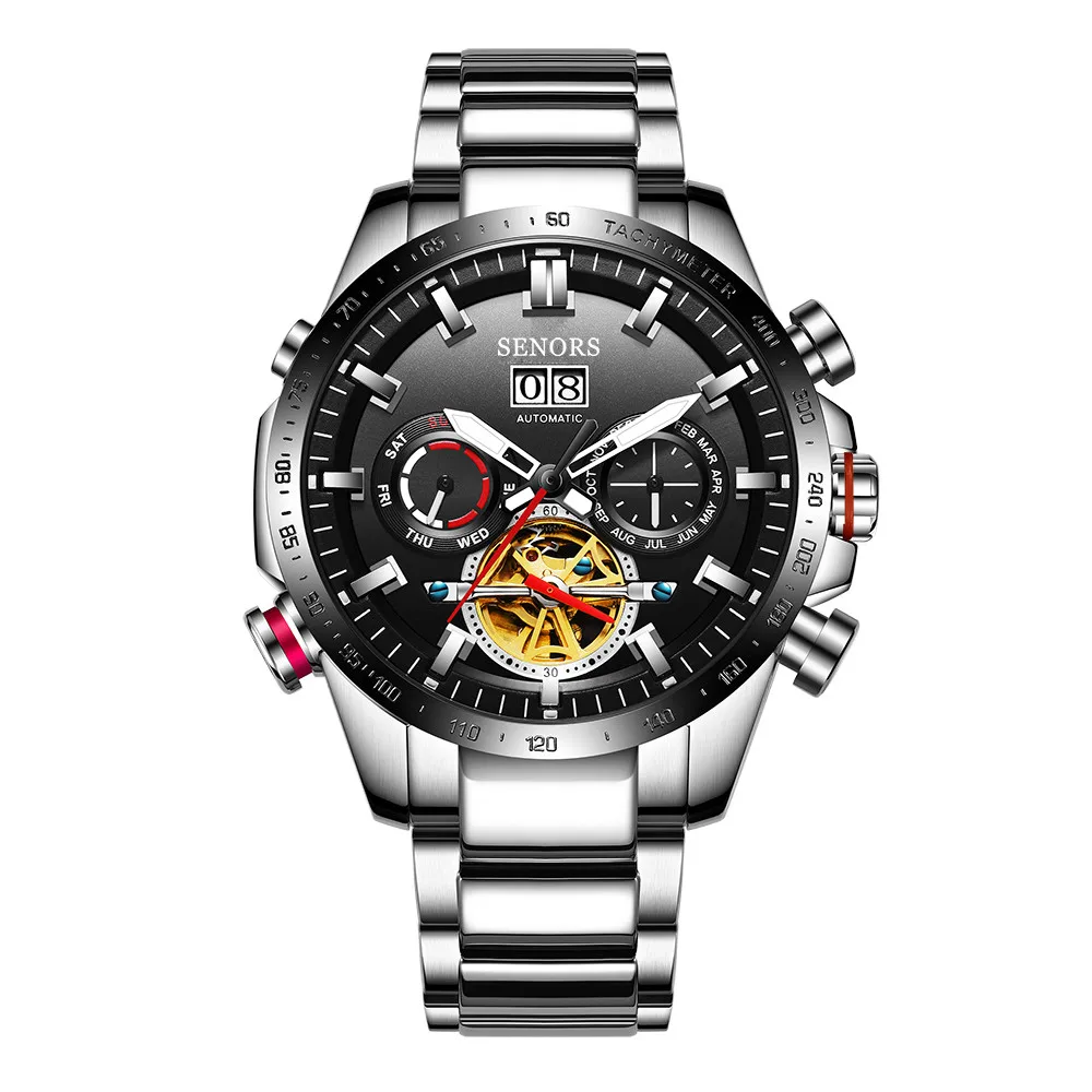 
SN200 2021 Hot Sale Luxury Mens Skeleton Tourbillion Automatic Mechanical Watches 